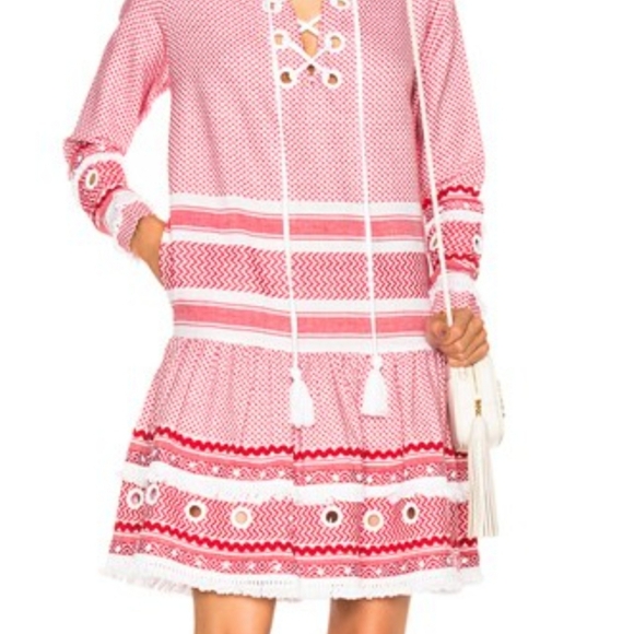 Dodo Bar Or Dresses & Skirts - DODO BAR OR Gadielle Red/white Embellished Mini Dress. Unique. Sz Large